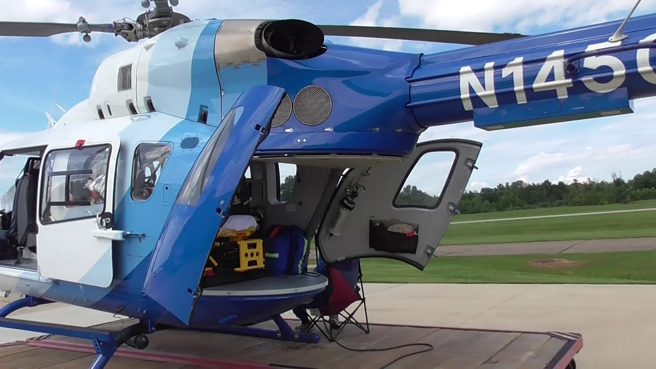 EC145 Metro Life Flight Helicopter based at KPOV Portage Ohio. YouTube
