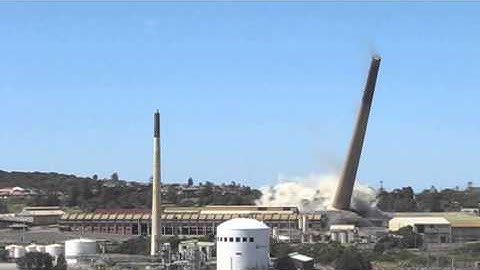 PORT KEMBLA STACK FELLING/DEMOLITION.
