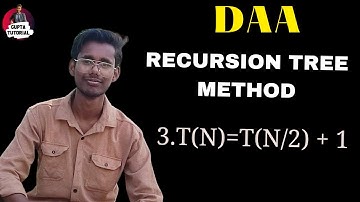 Solve T(n)=T(n/2)+1 using Recursion Tree Method #Design_and_analysis_of_Algorithm