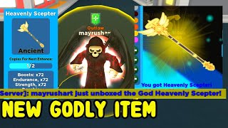 I Unboxed New Godly Heavenly Scepter! All New Items! - Super Power Fighting Simulator Roblox