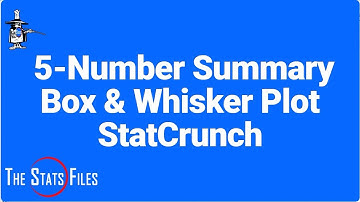 Quick Box and whisker plot and 5-number summary using StatCrunch