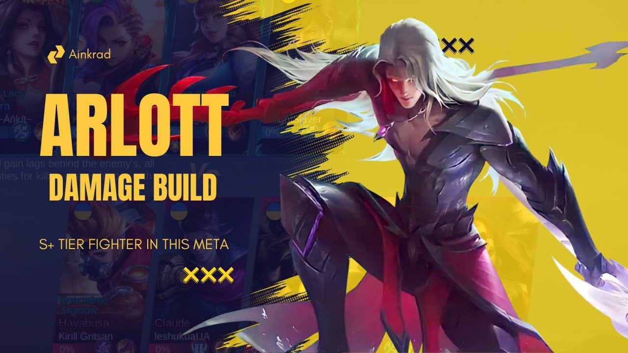 ARLOTT S+ TIER FIGHTER IN THIS META! DAMAGE BUILD ARLOTT INSANE | Mobile Legends Bang Bang