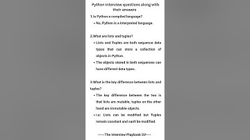PYTHON INTERVIEW questions and answers | Python interview questions #viral #viralvideo #python
