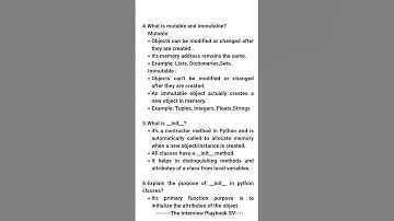 PYTHON INTERVIEW questions and answers | Python interview questions #viral #viralvideo #python