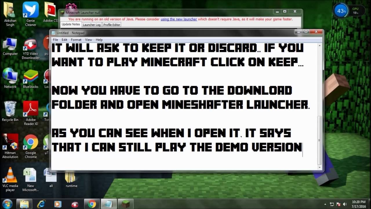 How to play Minecraft Full version on PC for free 