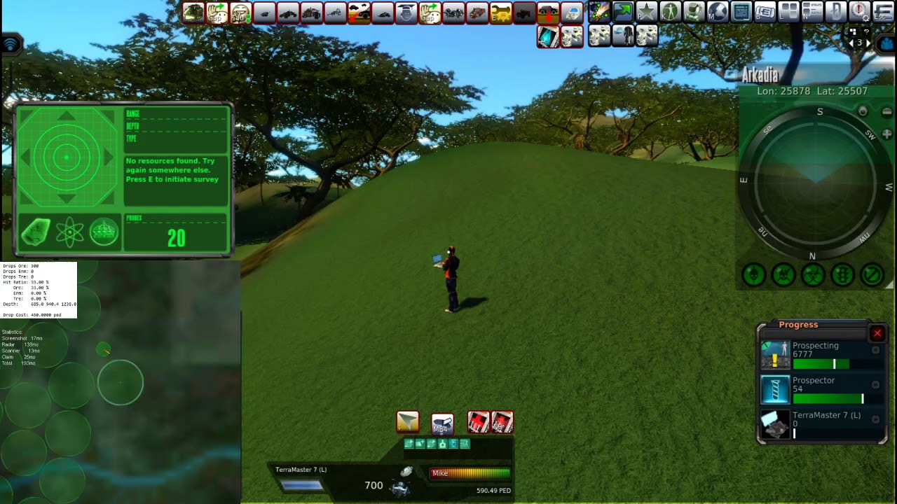 Entropia Universe Mining For Profit on Arkadia 18th Nov 2019