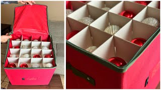 Christmas Ornaments Storage Box Unboxing \& Review