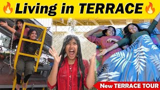 😱Hey Epuddraa🔥Living in TERRACE for 24 hrs🤣 || Crazy Challenge😝 || Ammu Times ||