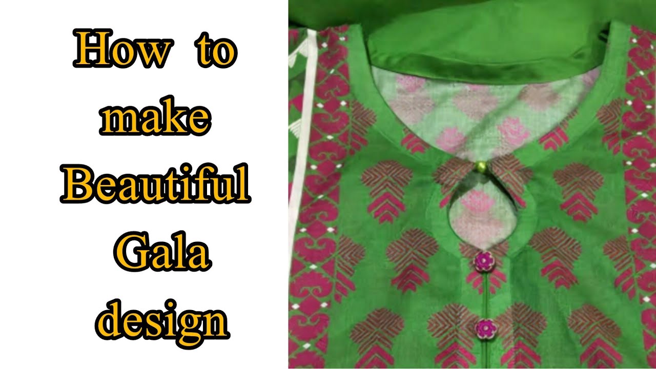 How to make a beautiful neck design - YouTube