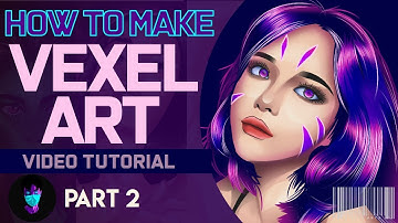VEXEL ART TUTORIAL USING AUTODESK SKETCHBOOK [Part 2/2] SKIN SHADING AND DETAILS
