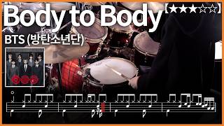570.BTS(방탄소년단) - Body to Body 드럼커버 【★★★☆☆】 drums tutorial 드럼 악보 【TAB】