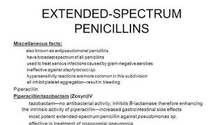 Extended Spectrum Penicillins Cl Of Antibiotics Designed To Tackle A Broader Range Of Bacterial