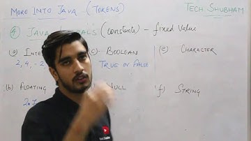 [Day 5] Java Tokens And Literals in JAVA for Class XII Information Practices by Tech Shubham
