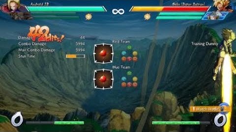 DBFZ Android 18 59% combo with Gotenks and Tien