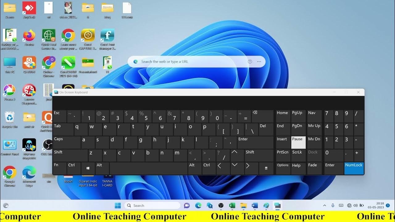 System about keyboard shortcut key window pause break 