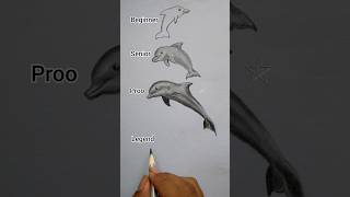 how to draw a realistic Dolphin 🐬😯 #art #youtubeshorts #shorts #@ArtwithBir_9