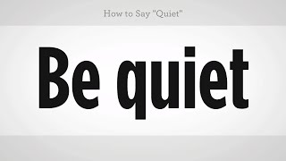 How to Say "Quiet" | Mandarin Chinese
