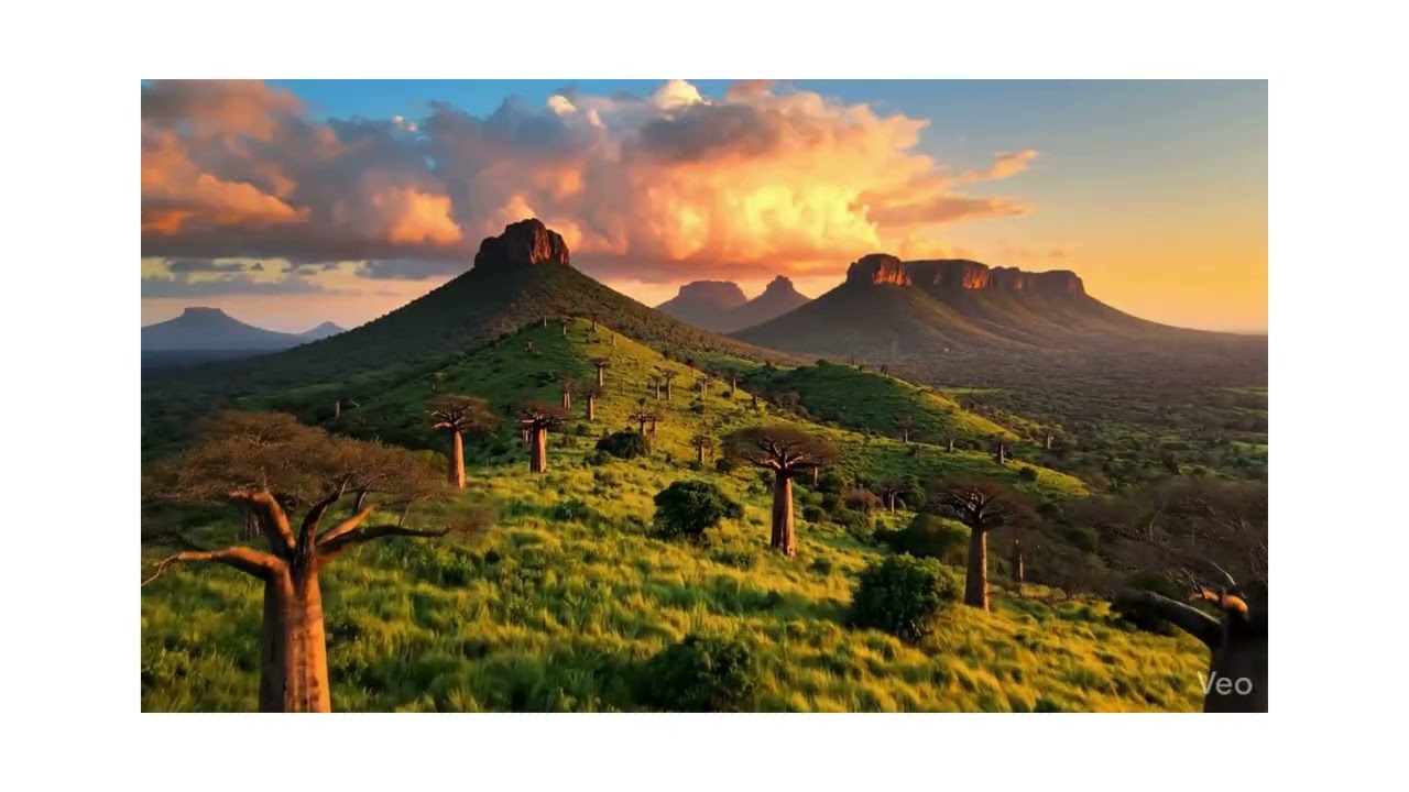 Jos Plateau Mountain Vista | Nigerian Highlands at Golden Hour | Peaceful Ambient Nature
