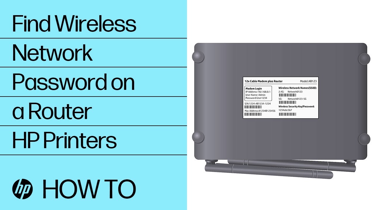 Find the Wireless Network Password on a Router | HP Printers | @HPSupport