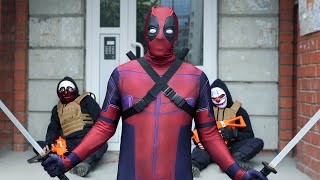 Deadpool's Nerf Battle: Fighting Cyberpunk Villains in Epic Showdown!