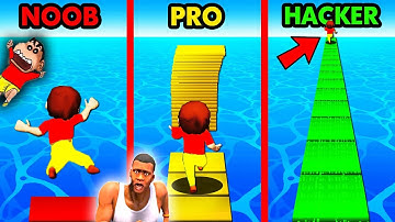 NOOB vs PRO vs HACKER in SHORTCUT RUN with SHINCHAN and CHOP