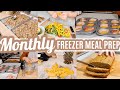 Easy monthly freezer meal prep recipes cook with me large family meals whats for dinner
