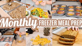 EASY MONTHLY FREEZER MEAL PREP RECIPES COOK WITH ME LARGE FAMILY MEALS WHATS FOR DINNER