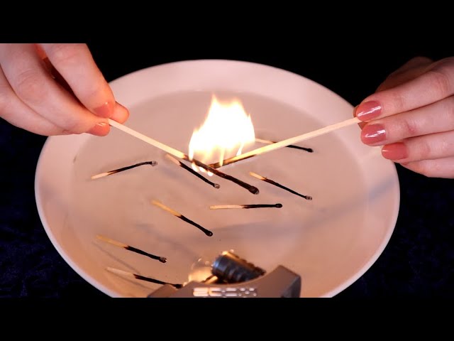 ASMR Fire | Lighting & Extinguishing Matches 🔥🔥🔥 (No Talking)