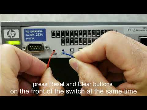 How to reset HP procurve switch to factory defaults