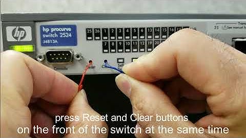 How to reset HP procurve switch to factory defaults