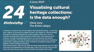 InfoVisFHP Talk #24: Visualising cultural heritage collections: Is the data enough? – Olivia Vane