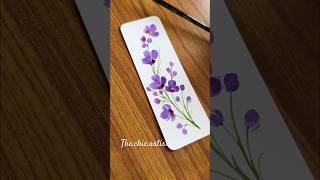Beautiful floral watercolor bookmark tutorial #aquarellepainting #paintingtutorialforbeginners #art