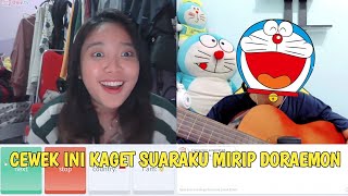 REAKSI CEWEK KETIKA DIKERJAIN SUARA DORAEMON | OME TV INDONESIA