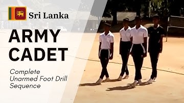 NCC Sri Lanka Defense Cadet | Squared Drill Sequence Demo
