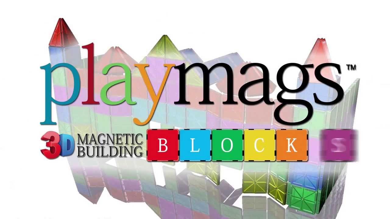 Playmags Ensemble ABC de tuiles magnétiques 3D - 36 pièces