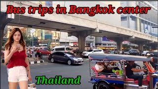 Synthesized bus trips in Bangkok center | Thailand touring 2024