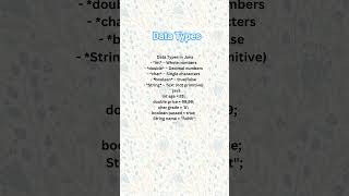 #datatype #datatypes #java #javaprogramming #students #study #computer #computerscience #education 📖