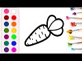 drawing carrots for children / bolalar uchun sabzi chizish