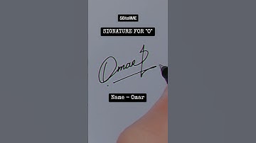 Signature for O | Omar | SBtellME Calligraphy and Handwriting #shorts