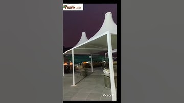 GAZEBO TENSILE STRUCTURE #carparkingshed #futuretensile #commercial #gazebotensile #tensilestructure