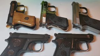 Beretta Model 950 BS .25 caliber (6.35mm) 5 different finishes.