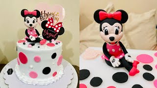 HOW TO MAKE MINNIE MOUSE FONDANT TOPPER | STEP BY STEP TUTORIAL