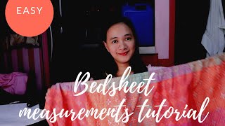 Paano magsukat ng bedsheet| paano magtabas ng bedsheet | bedsheet measurements tutorial