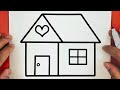رسم منزل سهل رسم سهل تعليم الرسم للمبتدئين خطوة بخطوة How To Draw A House Easy Step By Step 