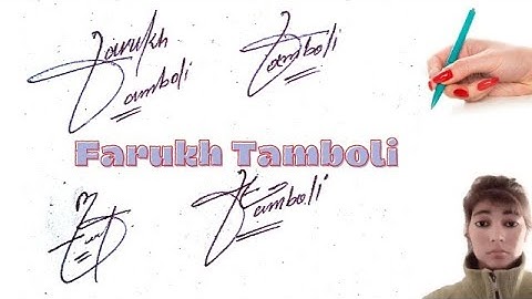 Farukh Tamboli name signature with arooj