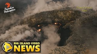 Volcano Wall Collapse Recorded From Helicopter (Feb. 20, 2018)