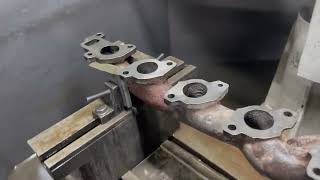 How to Center & Resurface a BMW Exhaust Manifold | Fix Bent Manifold & Exhaust Leak