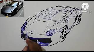 How to Draw a Lamborghini Gallardo | Step-by-Step Car Art Tutorial