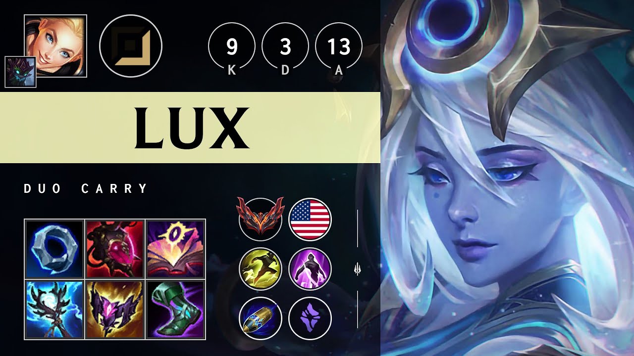 Lux Carry vs Ezreal - NA Grandmaster Patch 25.14