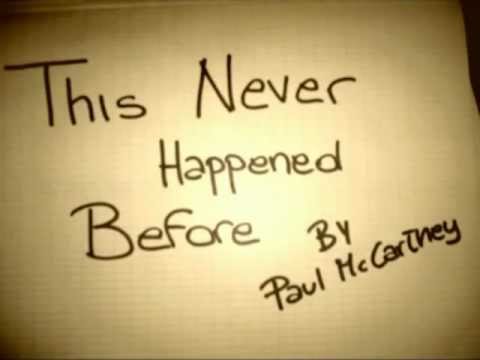This never happened before LYRICS Paul McCartney